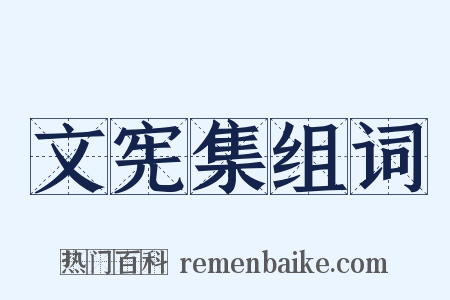 文宪集组词是什么意思的图片